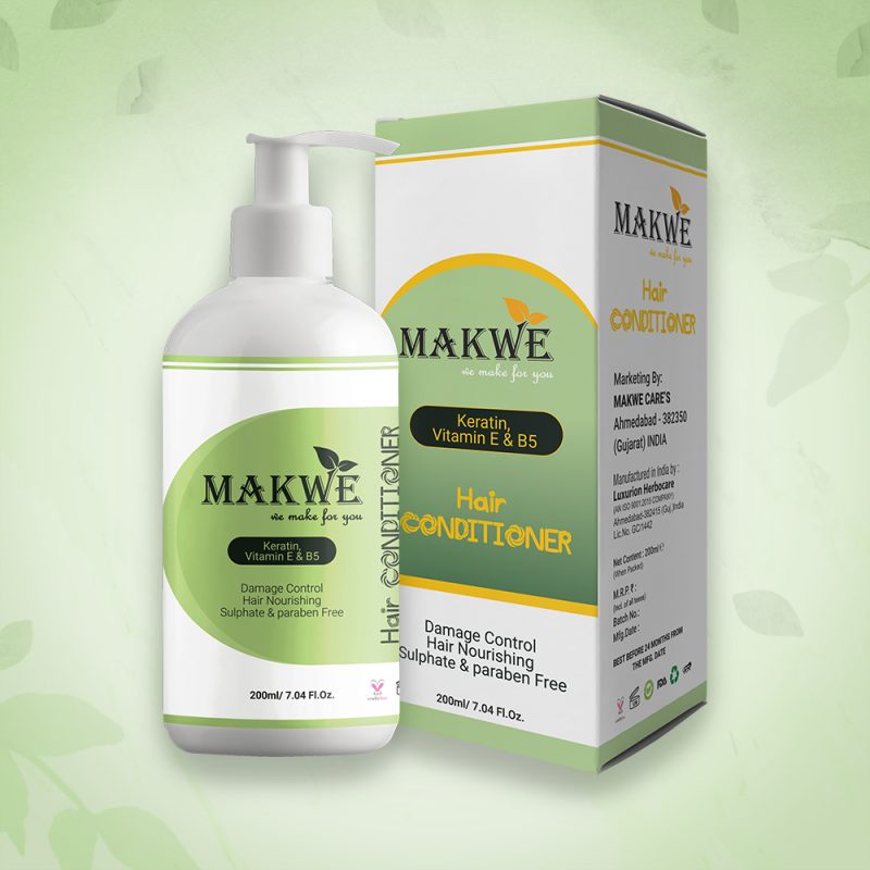 MAKWE Premium keratin with vitamin E & B5 Hair Conditioner Sulphate & Parabens free(200ml) - Image 5