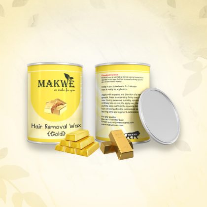 MAKWE Wax for Hair Removal | With Gold cream wax | Hair Removal Wax for Women & Men | Suitable for All Skin Types | Naturally Derived Ingredients | 600 ml (GOLDEN WAX)