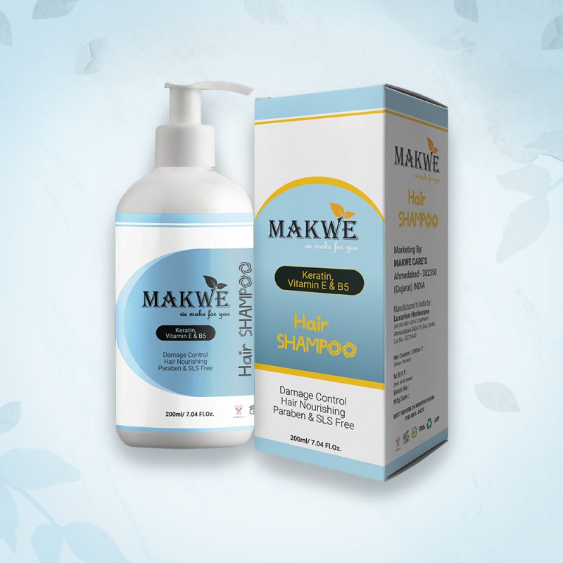 MAKWE Premium keratin with vitamin E & B5 Hair Shampoo, Damage Control, Parabens free(200ml) - Image 5